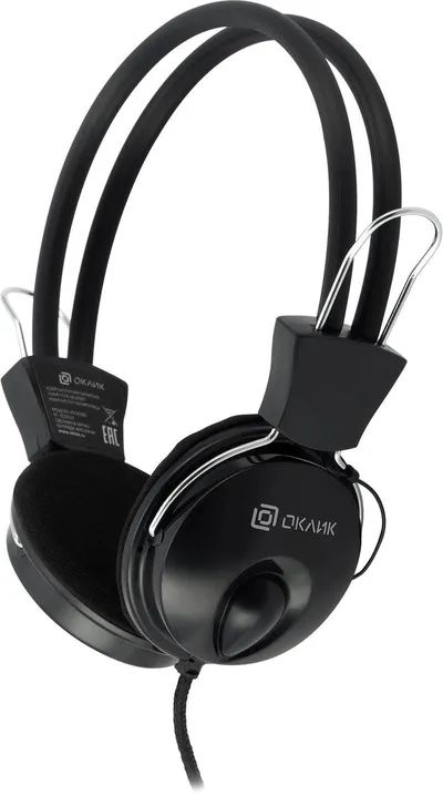 Наушники OKLICK 1532011, накладные, с микрофоном, проводные