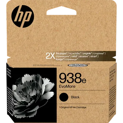 4S6Y2PE - 938e EvoMore Black Original Ink Cartridge  for OfficeJet Pro 9730/9720, up to 2500 pages.