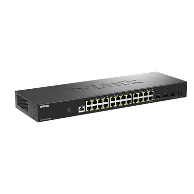 Коммутатор D-Link DGS-1210-28X/ME/C1A, L2, 24×1GbE, 4×10G SFP+, 1U