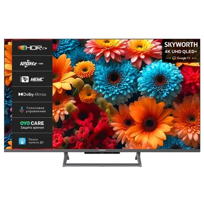Телевизор Skyworth 50Q67H, 50", QLED, Ultra HD, 120Hz, Google TV