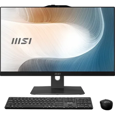 Моноблок MSI Modern AM242P 1M-2434XRU 23.8"(1920x1080 IPS)/Intel Core 3 100U(1.2Ghz)/16384Mb/512PCISSDGb/noDVD/Int:Intel® Graphics/Cam/BT/WiFi/war 1y/4.65kg/Black/noOS + Wireless KB+M