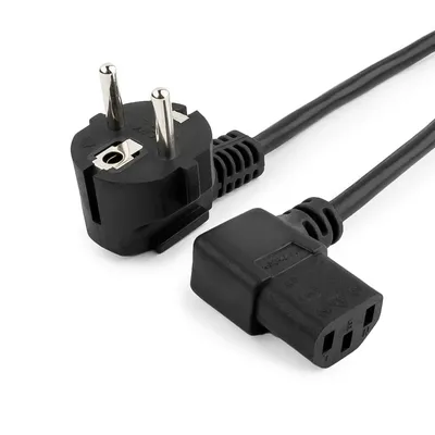 Кабель питания IEC-320-C13-Schuko (Euro)(M) 10A, 220В, 1.8м, черный Cablexpert (PC-SH-C13-10A-1.8-ANG)