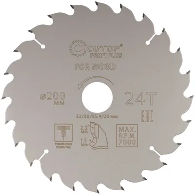 Диск пильный FIT 75-20024Т, 200×32/30/25,4/20мм, 24 зуба