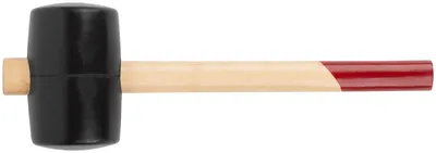 Киянка FIT 45365, резиновая, деревянная ручка, 65 мм, 600 г