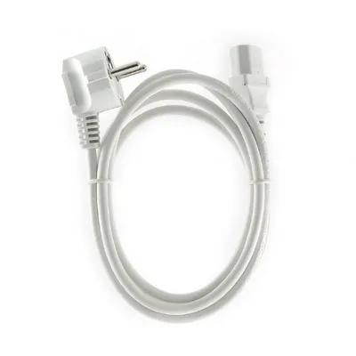 Кабель питания Cablexpert Schuko-C13, VDE, 3х0.75мм2, 10А, с заземлением, 1.8м, белый, пакет [PC-186W-VDE]