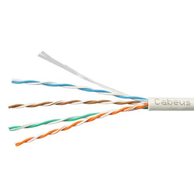 Кабель витая пара Cabeus UTP-4P-Cat.5e-SOLID-LSLTx-GY-20, U/UTP Cat.5e, 4 пары, LSLTx, 20 м