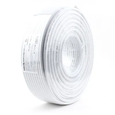 Кабель Cablexpert RG-6U-CU-1, коаксиальный, 75 Ом, 100м, белый