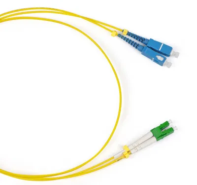 Оптический патч-корд duplex LC-SC 9/125 SM Cabeus FOP(d)-9-LC/APC-SC/UPC-25m 25 метров желтый LSZH