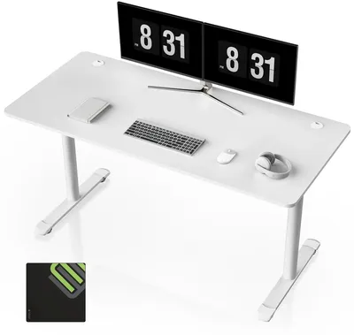 Стол компьютерный EUREKA ERK-IOD-60W-V4, ЛДСП, белый