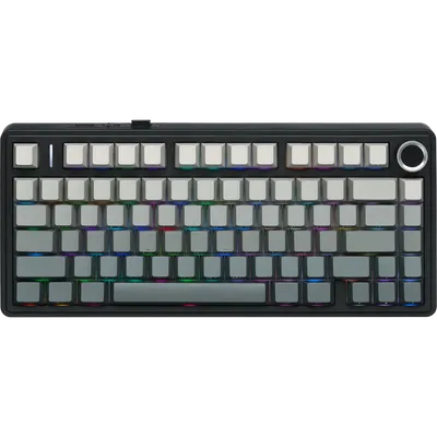 Игровая клавиатура/ Беспроводная механическая клавиатура AULA F75 Gradient Серый Зелёный Reaper свитчи (Bluetooth, 2.4 Гц)