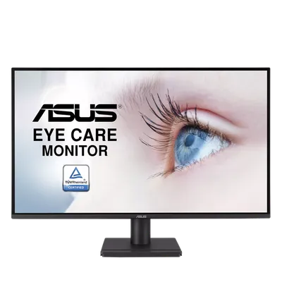 Монитор ASUS VA27AQ, 27" IPS, 2560x1440, 75Гц, HDMI/DP/VGA, черный