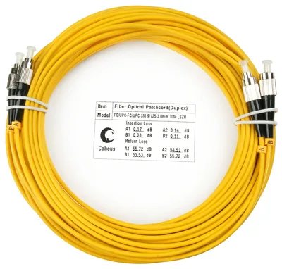 Патч-корд Cabeus FOP(d)-9-FC-FC-25m, FC/FC, OS2, 25м