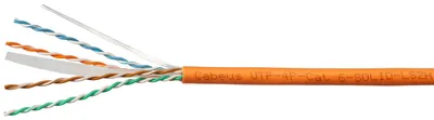 Кабель Cabeus UTP-4P-Cat.6-SOLID-LSZH-500, UTP cat.6, 23AWG, LSZH, оранжевый, 500м