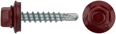 Шуруп кровельный FIT 23511-0, 4,8×28, сверлоконечный, RAL 3011, 100шт