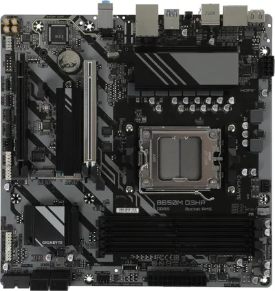 Материнская плата Gigabyte B850M D3HP, AM5, B850, 4xDDR5, mATX