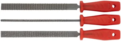 Набор рашпилей FIT 42755, 3 шт, 200 мм, пластиковые ручки