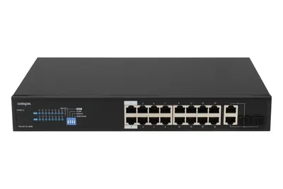 Неуправляемый 16 портовый PoE коммутатор PUS-2C16L-250R с возможностью установки в стойку