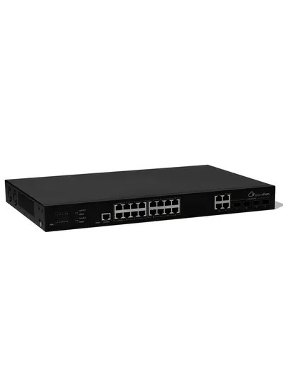 Коммутатор SpaceCam SC-L2-16G-4G(A), L2, 16×1GbE, 4×SFP, 19"