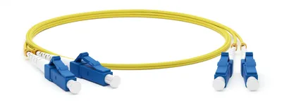 Кабель Hyperline  FC-D2-9-LC/UR-LC/UR-H-2M-LSZH-YL Патч-корд волоконно-оптический (шнур) SM 9/125 (OS2), LC/UPC-LC/UPC, 2.0мм, duplex, LSZH, 2м (004178)