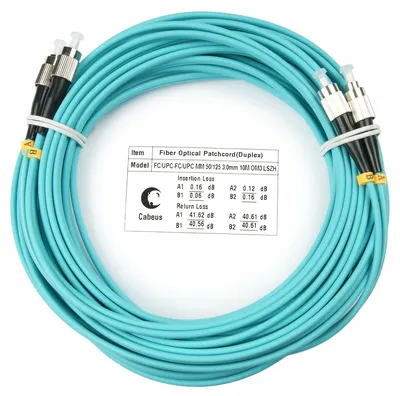 Патч-корд оптический Cabeus FOP-50-FC-FC-10m, многомодовый, 10м