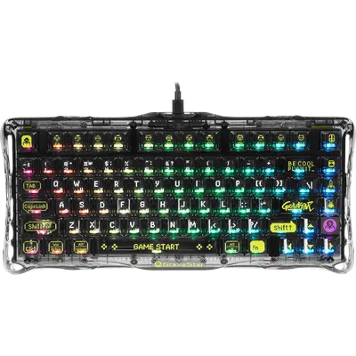 Gravastar 6972448924412 Игровая клавиатура/ Механическая беспроводная клавиатура Gravastar Mercury K1 Lite  XTAL BLK RU