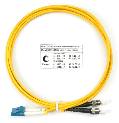 Патч-корд оптический Cabeus FOP(d)-9-LC-ST-2m, OS2, LC-ST, 2м