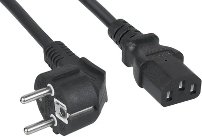 Кабель питания Cabeus PC-186-VDE-3M, C13-Schuko, 3м, 6А