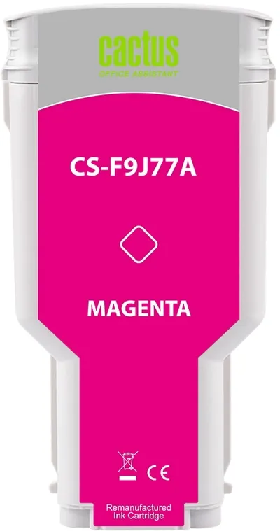 Картридж Cactus CS-F9J77A, розовый, 300 мл, для HP
