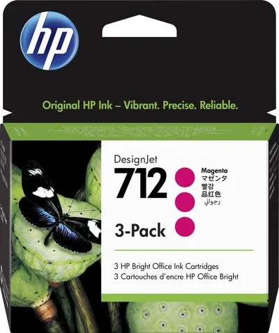Картридж HP 712 для DJ T230/T630/T650/Studio, пурпурные, тройная упаковка 3ED78A (3*29мл) (352876)