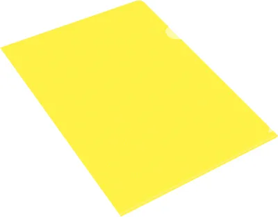 Папка-уголок Бюрократ EE310/1YEL, A4, пластик 0.15мм, желтый