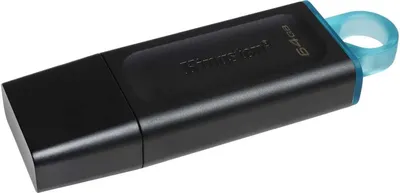 USB накопитель Kingston - DataTraveler Exodia, USB Type A (USB 3.2 Gen 1), 64 ГБ, цвет чёрный, DTX/64GB