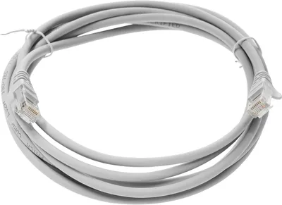 Патч-корд LANMASTER - LAN-PC45, UTP, кат. 5e, 2 x RJ-45, RJ-45 - RJ-45, LSZH, серый, 3 м, LAN-PC45/U5E-3.0-GY