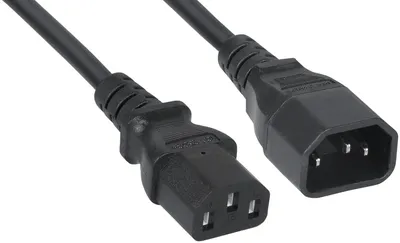 Кабель питания монитор-компьютер Cabeus PC-189-VDE-3M IEC 320 C13, вилка IEC 60320 С14, 3 м, количество проводов и сечении 3x0,75 мм2, черный