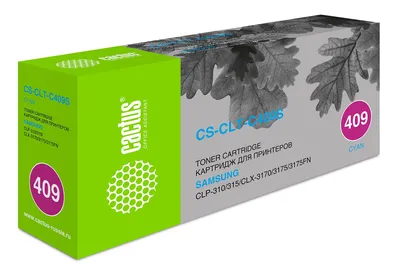 Картридж Cactus CS-CLT-C409S, голубой, для Samsung CLP-310/315