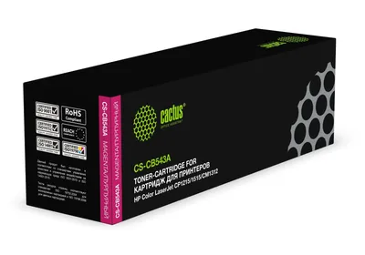 Картридж лазерный Cactus CS-CB543A для HP Color LaserJet CP1215, CP1515, CM1312, пурпурный, 1400 стр.