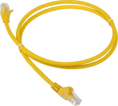 Патч-корд LANMASTER - LAN-PC45, UTP, кат. 5e, 2 x RJ-45, RJ-45 - RJ-45, LSZH, жёлтый, 2 м, LAN-PC45/U5E-2.0-YL