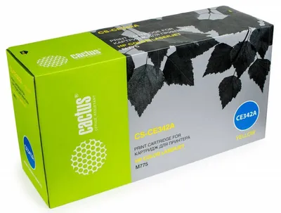 Картридж лазерный Cactus CS-CE342A, CE342A для HP Color LaserJet M775, желтый, 16000 стр.