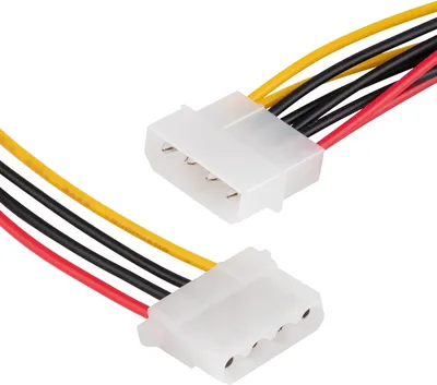 Разветвитель питания Buro BU-Molex-2xMolex, 1xMolex→2xMolex, 5+12V