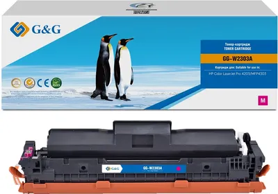 Картридж лазерный G&G GG-W2303A, для HP Color LaserJet Pro 4203/4303, пурпурный, 1800 стр.