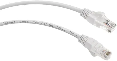 Cabeus PC-UTP-RJ45-Cat.5e-1.5m-WH Патч-корд U/UTP, категория 5е, 2xRJ45/8p8c, неэкранированный, белый, PVC, 1.5м