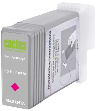 Картридж струйный Cactus CS-PFI107M, пурпурный (130мл), для Canon imagePROGRAF