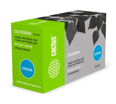Картридж Cactus CS-CE250A для принтеров HP Сolor LaserJet CP3525/CM3530 , черный, 5000 стр