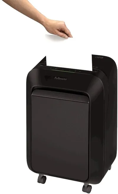 Fellowes Шредер PowerShred LX210 FS-55025(01), черный {DIN P-4, 4х12 мм, 16 лст., 23 лтр, Jam Proof™, SafeSense}