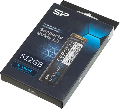 Накопитель SSD Silicon Power P34A60, 512Gb, M.2 2280, PCIe 3.0 x4, NVMe, R/W 2200/1600