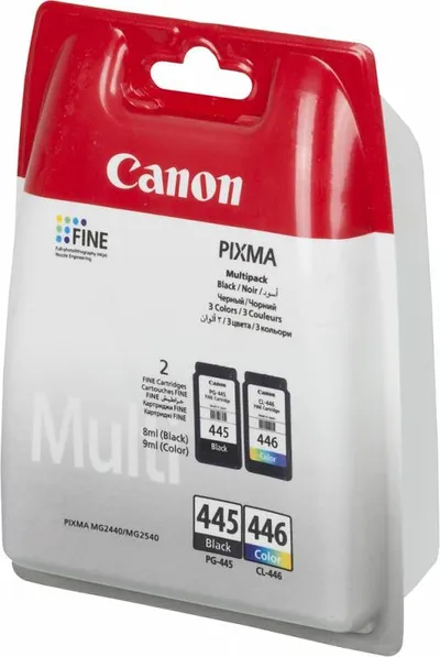 Картридж струйный Canon PG-445/CL-446 8283B004/008 многоцветный/черный набор печ.гол.в компл. для Canon MG2440/MG2540