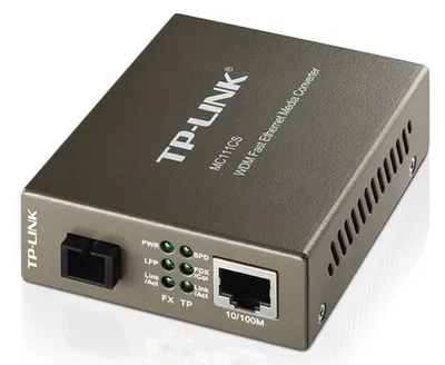 Медиаконвертер TP-Link MC111CS, 1×10/100Base-TX, 1×100Base-FX SC, одномодовый, 20 км