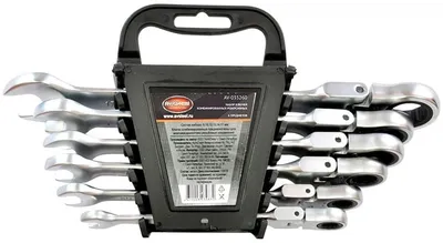 Набор ключей AV Steel AV-035260, трещоточные, 8-17 мм, 6 предм.