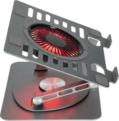 Подставка для ноутбука Digma D-NCP170-1XRGB110-360, 17", 1×110мм, RGB