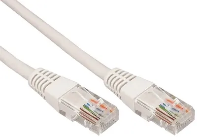 Шнур коммутационный, патч-корд, U/UTP RJ45-RJ45 CAT 5e, PVC, серый, 1м, REXANT (18-1002)