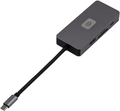Док-станция USB Digma DS-809, USB-C, HDMI 4K60, 3x USB 3.0, Gigabit LAN, USB-C PD 100W, SD/MicroSD